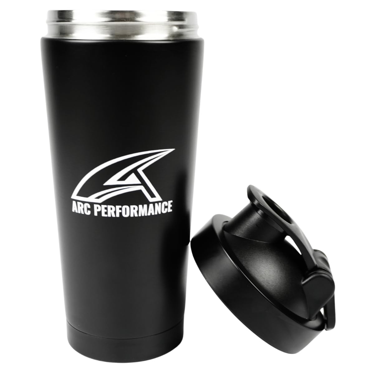 Arc Performance Edelstahl Protein Shaker 800 ml – Hauptbild mit Deckel